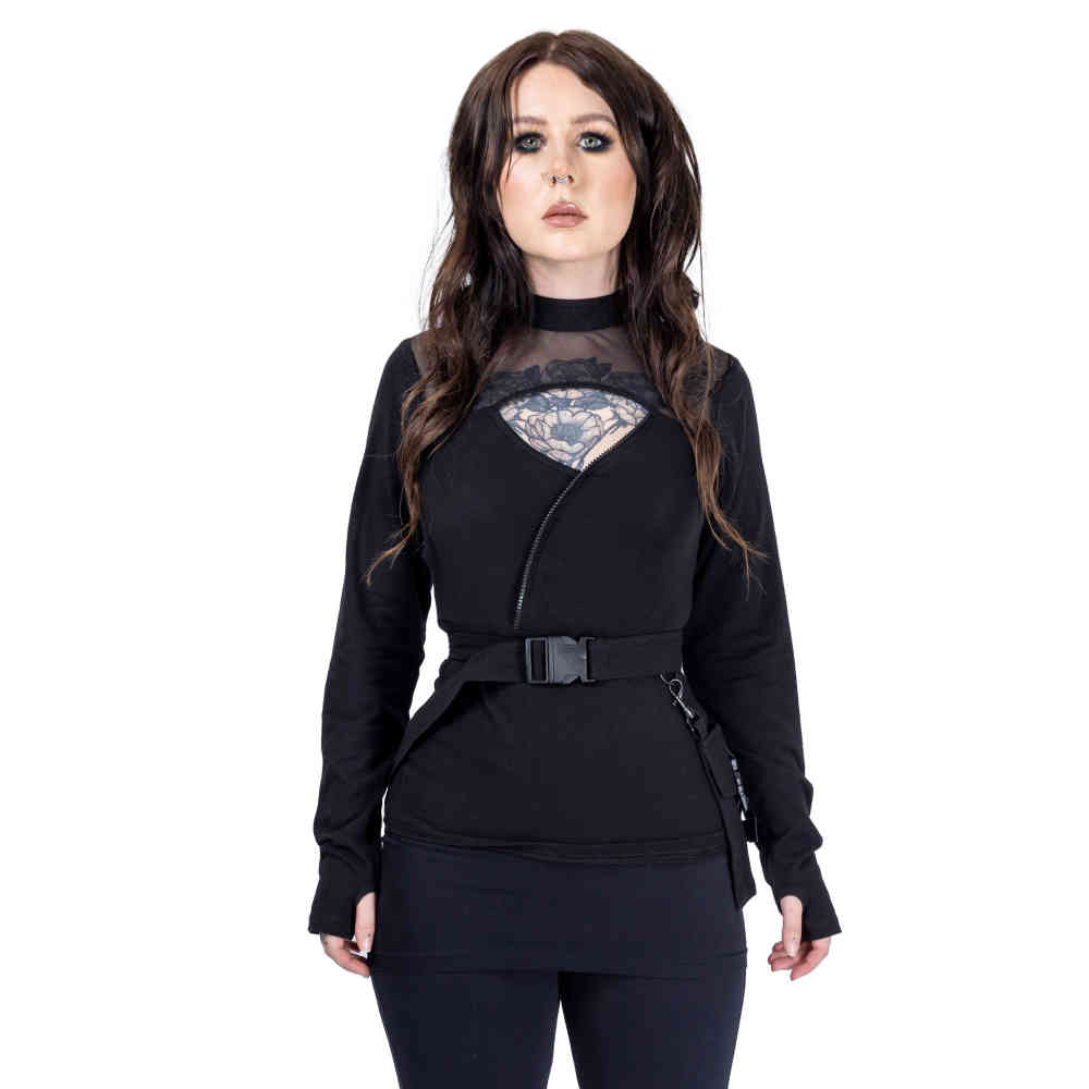 Poizen Industries - Derora Longsleeve top - Black